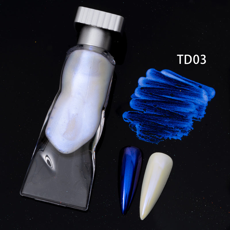 FNP017 Flta tube wholesale 7 colors magic mirror liquid powder for art nails pigment