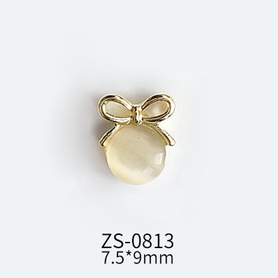 NZJ047 Lollipop Design 3D Nail Art Charms Heart Shaped Cat's Eye Stone Design Manicure Jewelry For Nail Art Decoration
