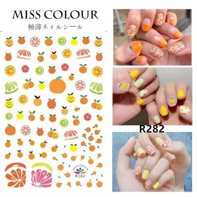 NS5D014  ForLife 1sheet Water Decal Fruit Series Nail Stickers Rainbow Cherry Orange Lemon Pineapple Decals Designs Manicure Waterm