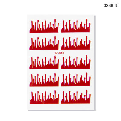 NS5D022  ForLife 3D Manicure Flame Nail Sticker Holographic fireworks decals Reflections Self-Adhesive Foils DIY Nail Art Decoration