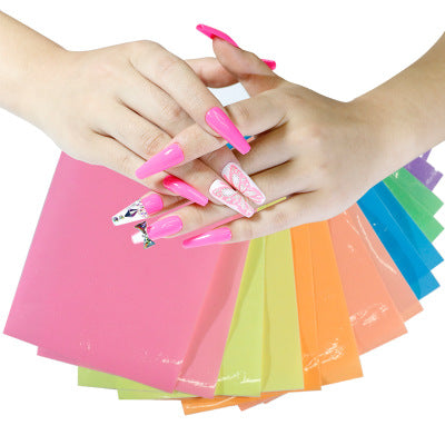 NS5D021  ForLife Aurora fluorescence Nail Sticker Holographic Colorful Fire Reflections Self-Adhesive Foils DIY Nail Art Decoration