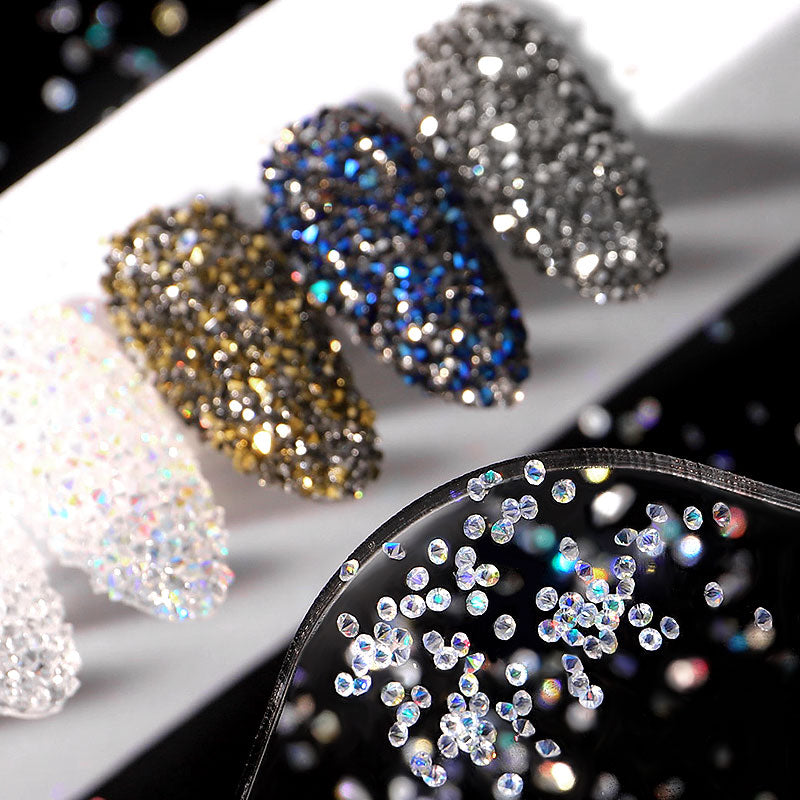 NRS025 ForLife Multicolor Crystal Nail Rhinestones Shiny mini pixie caviar AB Glass Nail Art Decorations Accessories