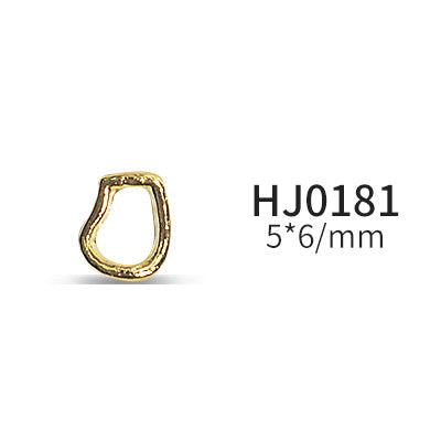 NZJ038 Nail geometry metal heart oval perfume bottle diamond matching nail jewelry