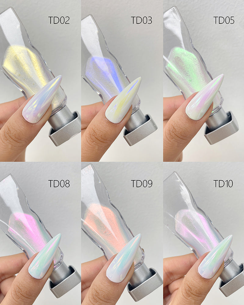 FNP017 Flta tube wholesale 7 colors magic mirror liquid powder for art nails pigment