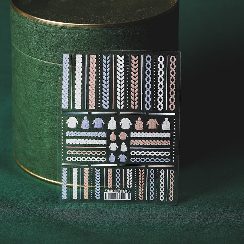 NS5D002 High quality 5D nail stickers Christmas flowers nail stickers decorations simple flower lines 3d