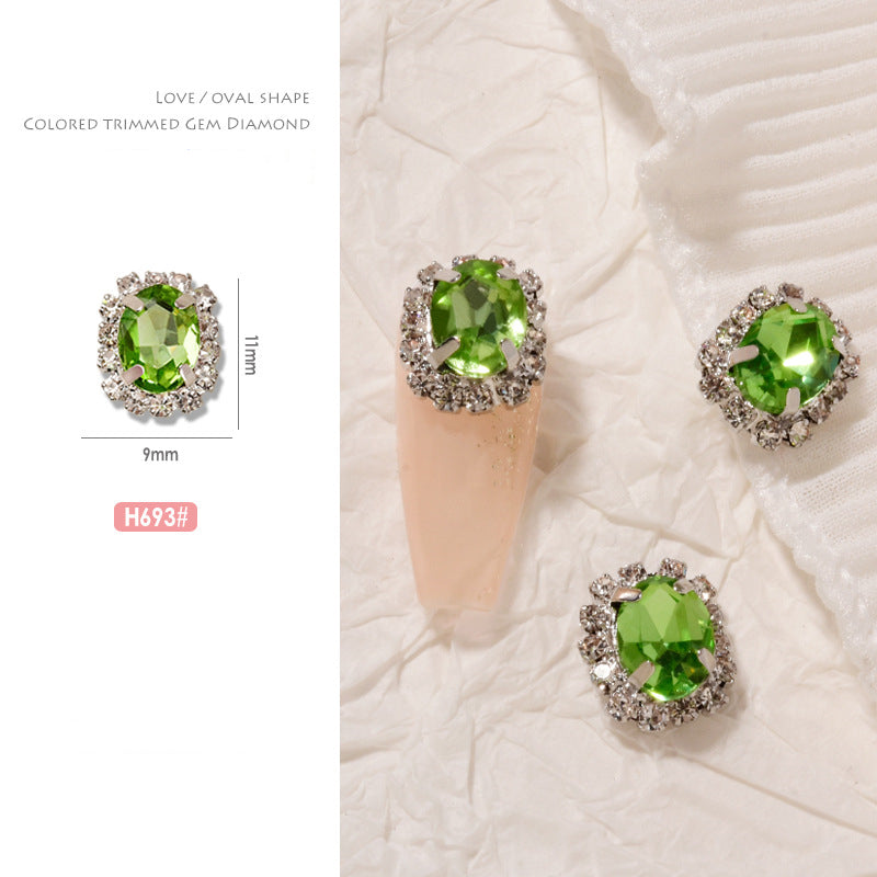 NZJ036 Charms Metal Jewels Alloy Manicure DIY Decoration Tools Beauty Colorful Studded Crown Rhinestones Nail Art Jewelry