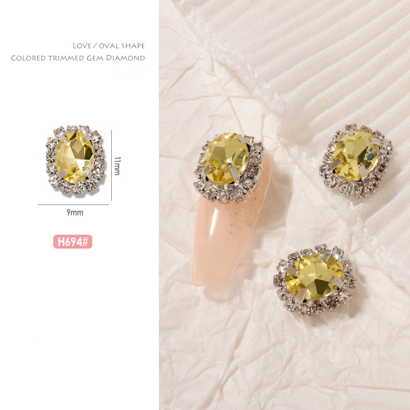NZJ036 Charms Metal Jewels Alloy Manicure DIY Decoration Tools Beauty Colorful Studded Crown Rhinestones Nail Art Jewelry