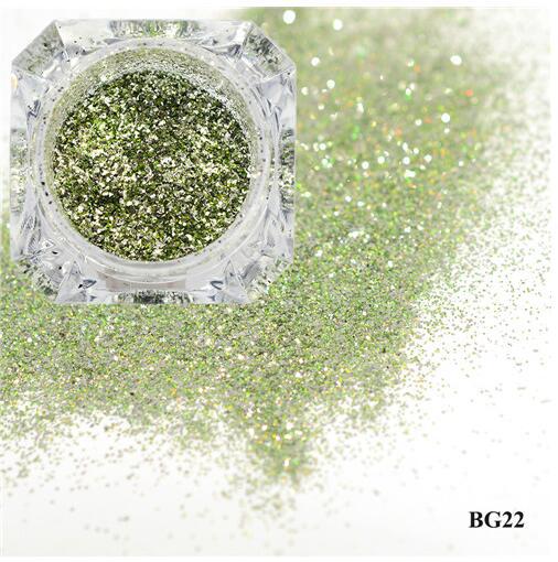 FNP006 Hot nail enhancement platinum glitter gold foil gold powder laser color change DIY nail sequins