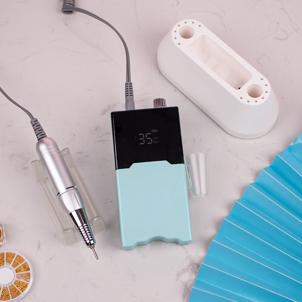 FNDM014 Nail Polishing Sander Drill Bit Instrument Portable Electric Nail Drill Machine Rechargeable Cordless Manicure Pedicure Set