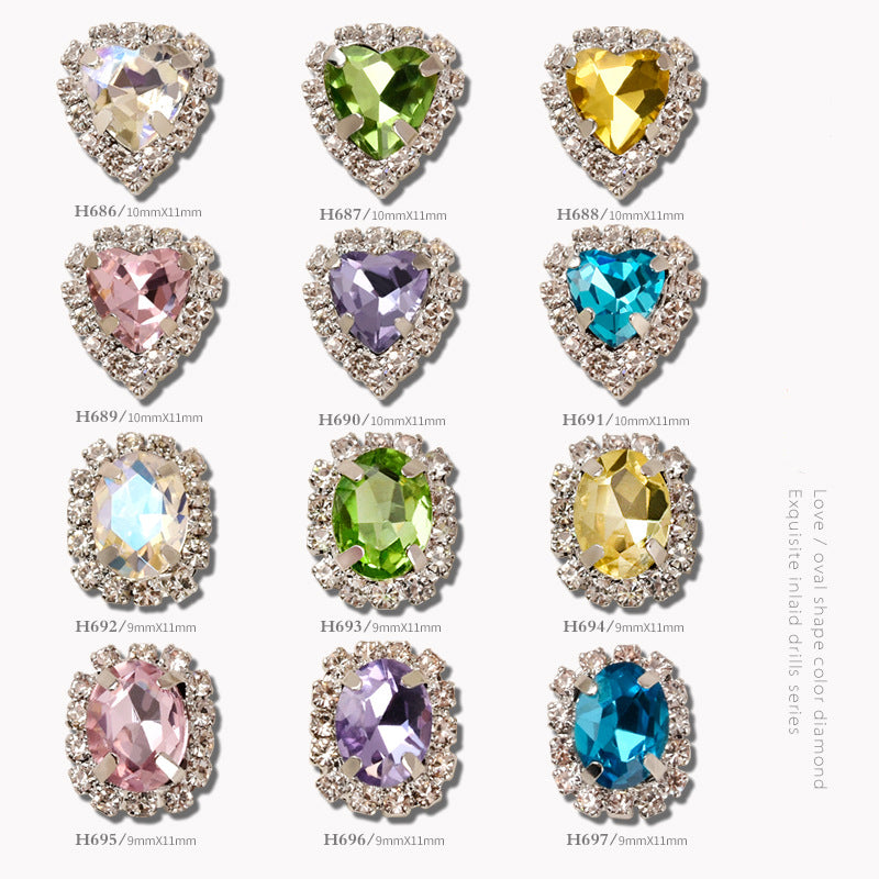 NZJ036 Charms Metal Jewels Alloy Manicure DIY Decoration Tools Beauty Colorful Studded Crown Rhinestones Nail Art Jewelry