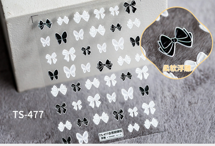 NS5D001 New Summer Nail Leave 5D Nail Sticker Adhesive Decal Summer Drinking Fruit Slider Laser Nail Art Decoration Manicure Wrap 3D