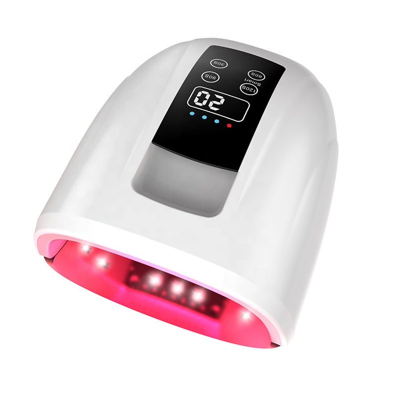 FNL008 New Arrival 90W Wireless Dual Light Rechargeable Cordless Smart Light Therapy Nail Lamp Uv Led Gel Dryer for Salon Manicure