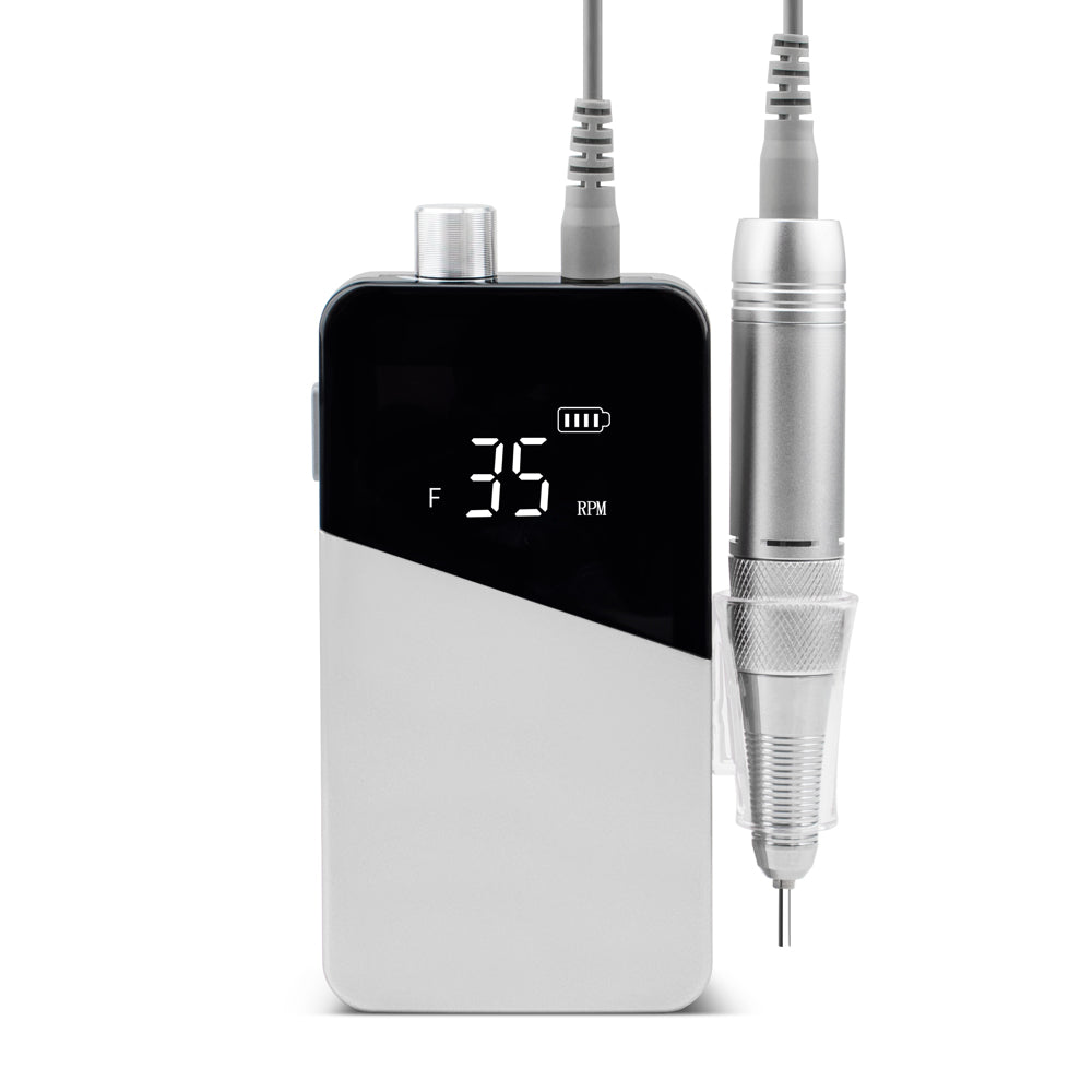 FNDM049 Free Customize Logo Popular Mermaid Color Strong 35.000 RPM Portable Wireless Rechargeable Electric E-file Nail Drill Manicure