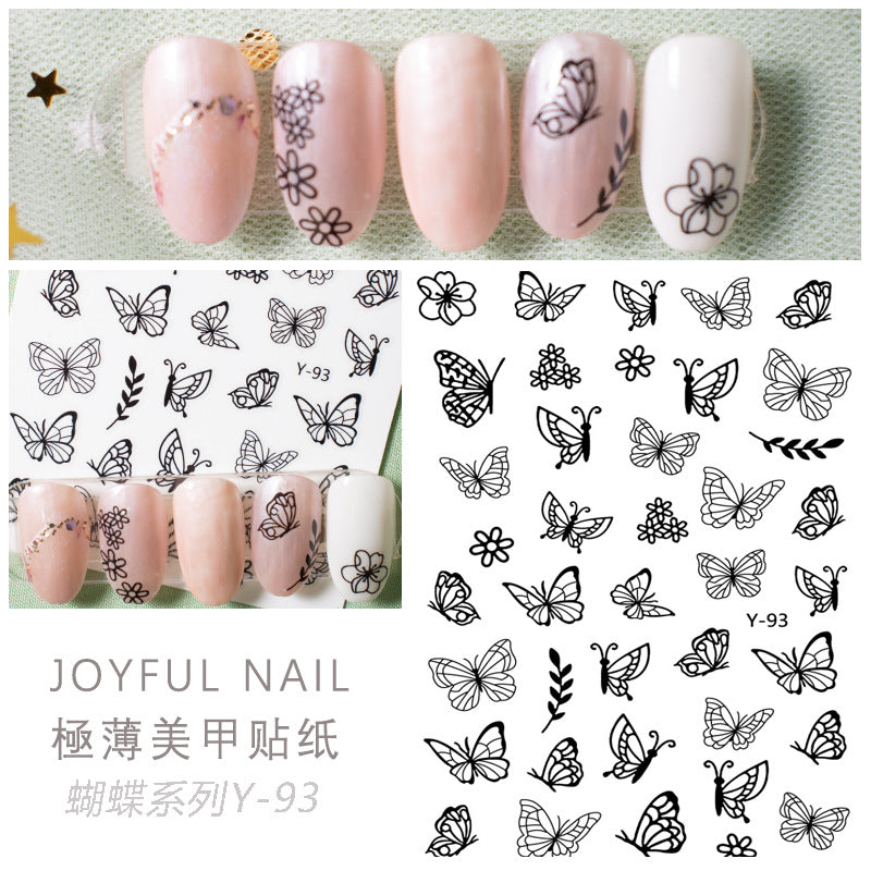 NS5D019  ForLife Self Adhesive Nail Sticker butterfly Avocado Decals Manicure 5D Nail sticker for Fingernails Toenails Nail Tips