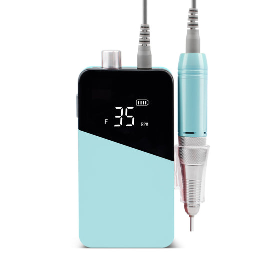 FNDM049 Free Customize Logo Popular Mermaid Color Strong 35.000 RPM Portable Wireless Rechargeable Electric E-file Nail Drill Manicure