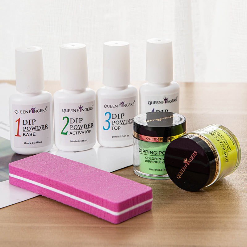 FNP081 New nail gel infiltrated dipping powder set tool combination and Pigment Acrylic custom color selection for nail art decoration