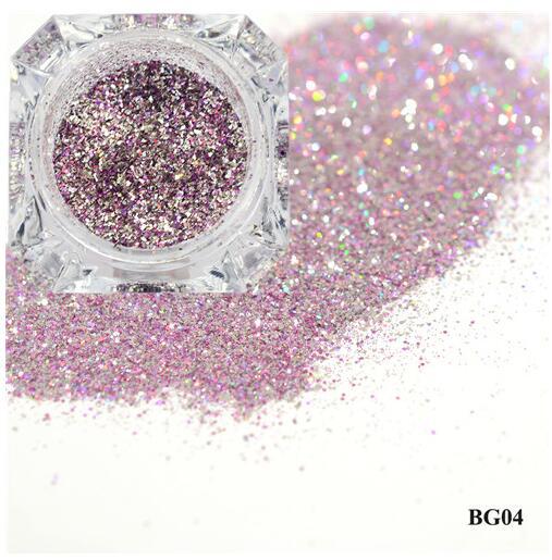 FNP006 Hot nail enhancement platinum glitter gold foil gold powder laser color change DIY nail sequins