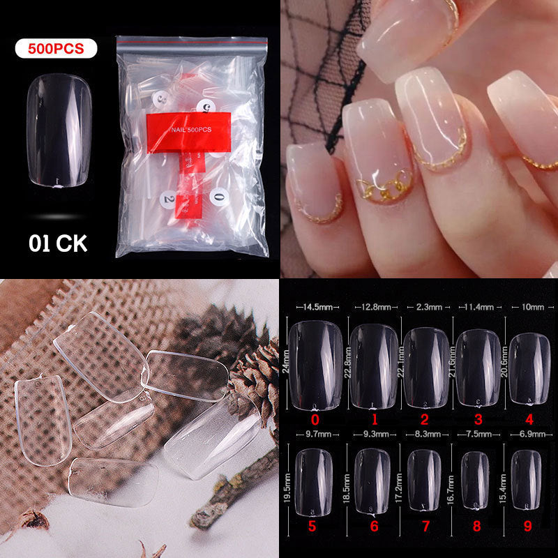 FTMC001 Manicure nails, French tip nails, full and half nails, ballet nails, fake nails