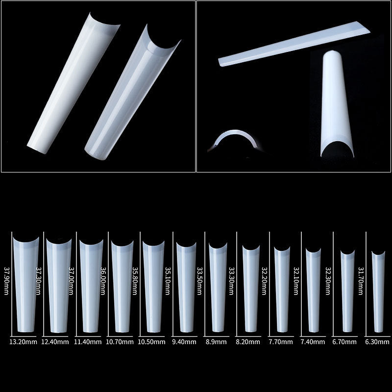 FTMC004 MAX long  French fake nails,  flawless nail tips, 504pcs/bag