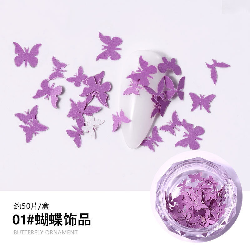 FDMC016 Hot selling nail wood pulp, pure handmade three-dimensional mini nail butterfly