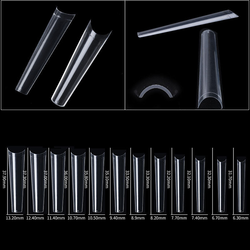 FTMC004 MAX long  French fake nails,  flawless nail tips, 504pcs/bag