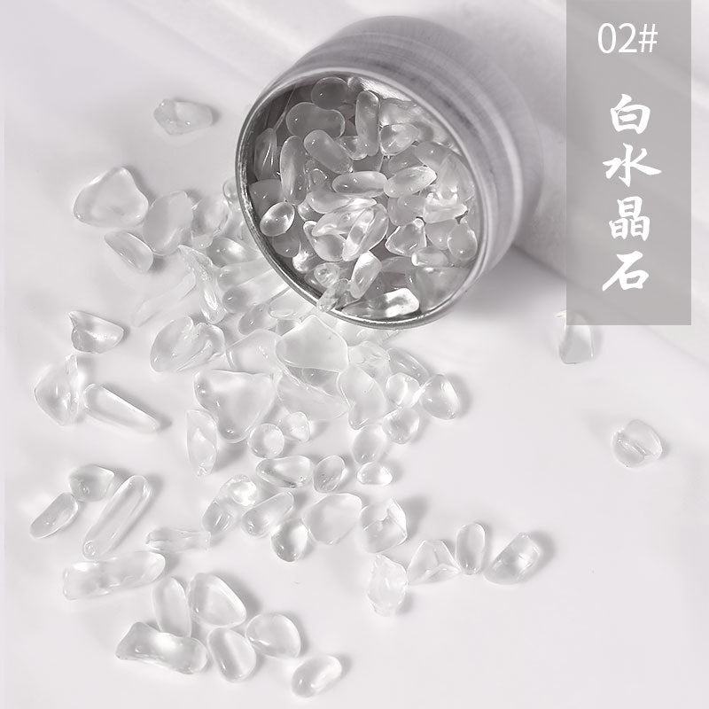 FDMC002 New Natural Nail Art Crystal Stone Jewelry, Strawberry Crystal White Crystal, Irregular Gravel Decoration