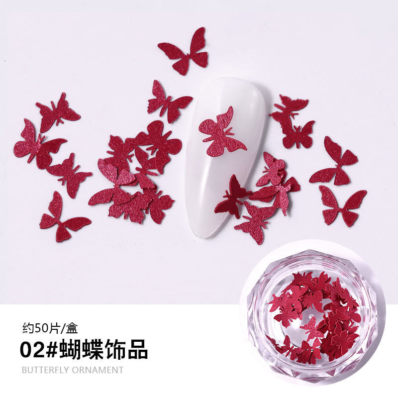 FDMC016 Hot selling nail wood pulp, pure handmade three-dimensional mini nail butterfly