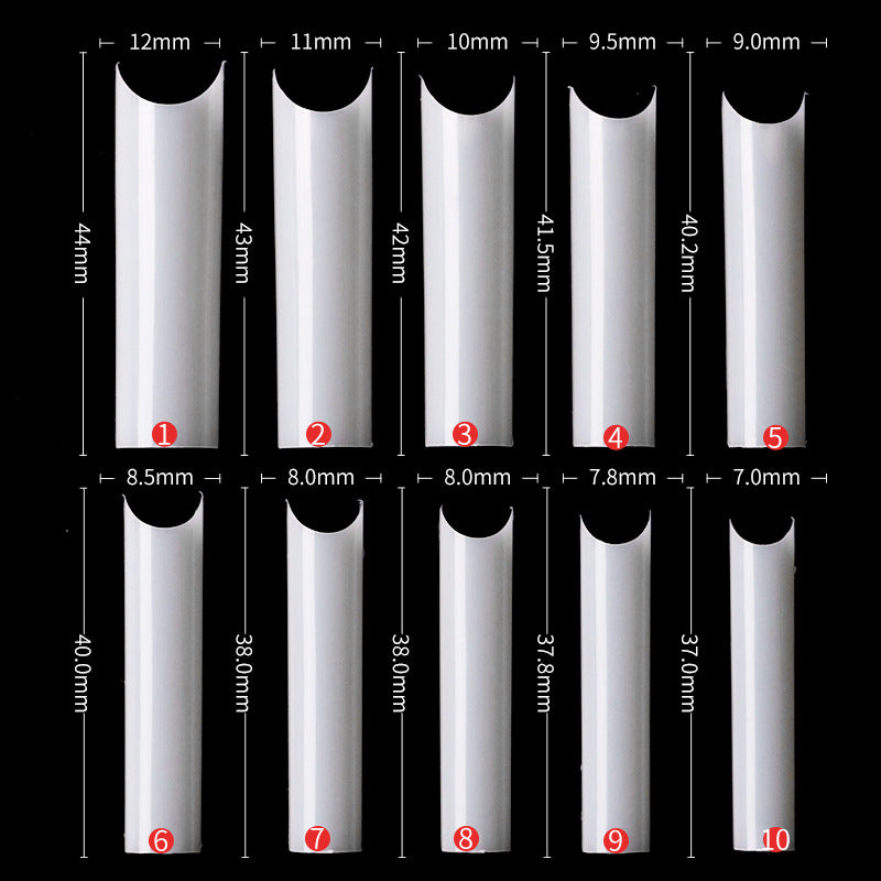 FTMC005 500pcs clear nail tops,, high camber, packed by bag