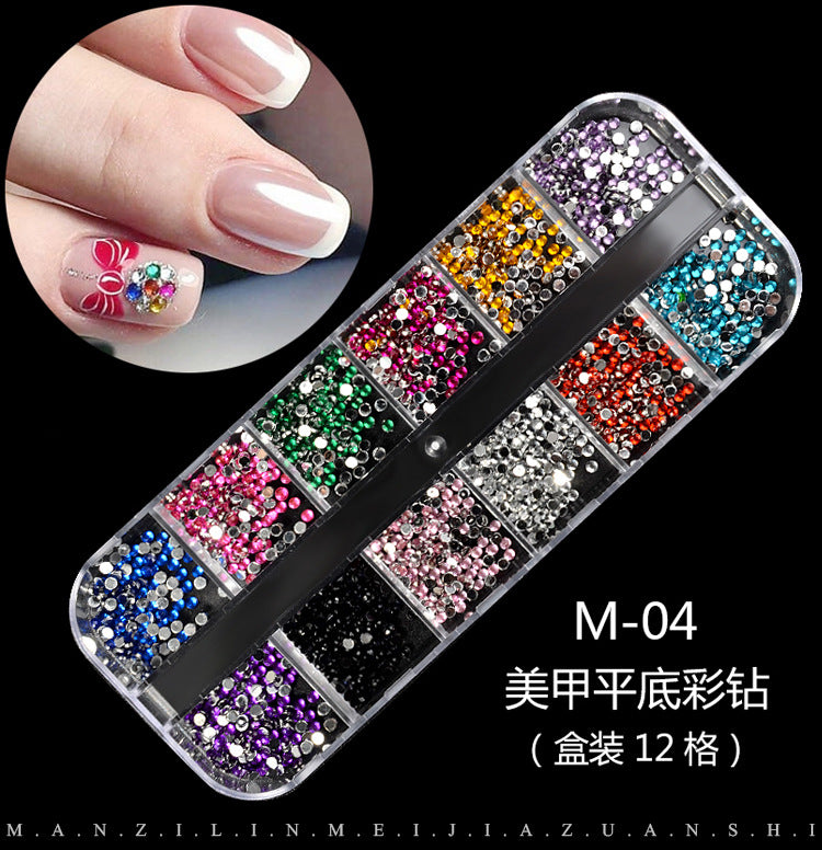 FDMC009 Hot Nail Sequins, Nail Gold and Silver Glitter, Heart Butterfly Patch Set