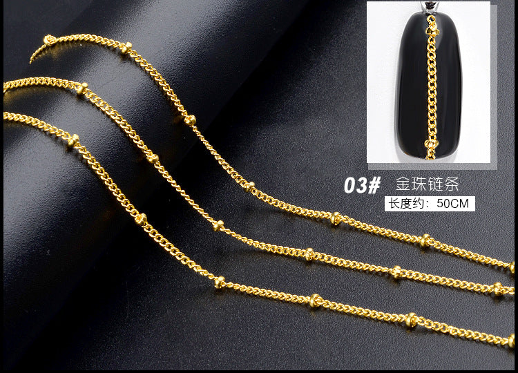 FDMD005 nail art chain, superfine zipper nail jewelry, nail art decoration chain, nail metal chain