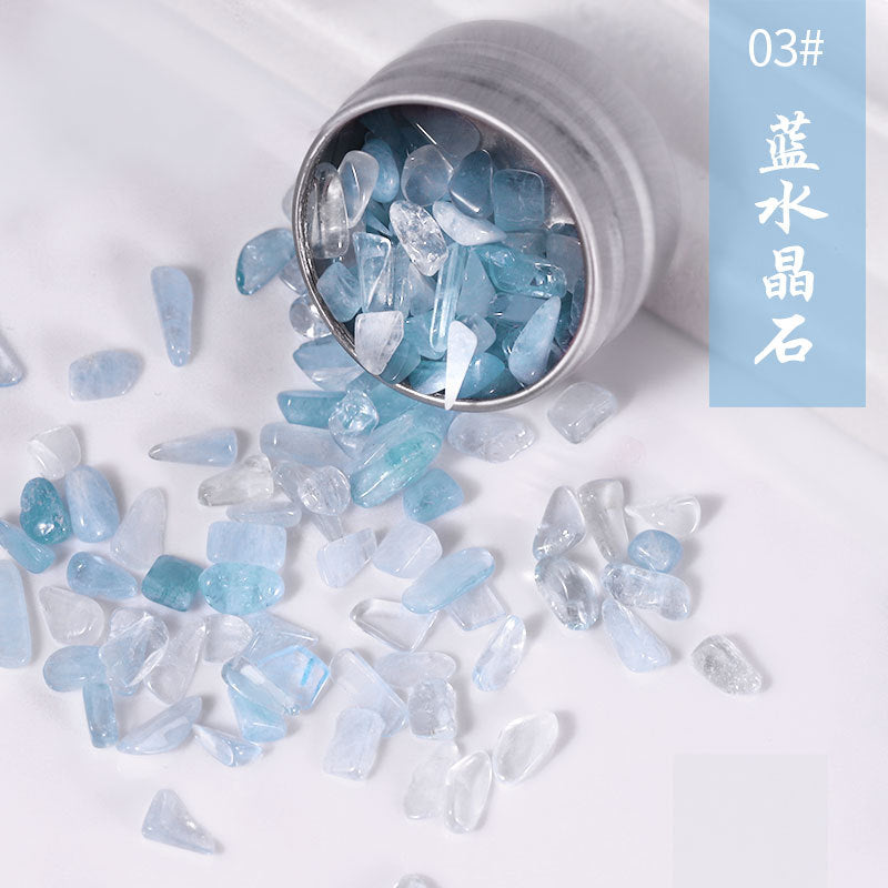 FDMC002 New Natural Nail Art Crystal Stone Jewelry, Strawberry Crystal White Crystal, Irregular Gravel Decoration