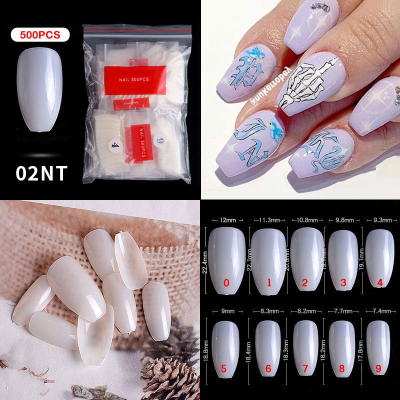 FTMC001 Manicure nails, French tip nails, full and half nails, ballet nails, fake nails