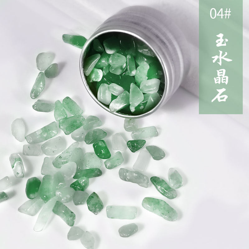 FDMC002 New Natural Nail Art Crystal Stone Jewelry, Strawberry Crystal White Crystal, Irregular Gravel Decoration