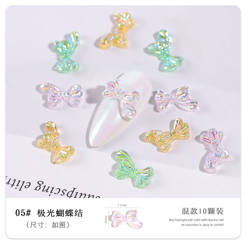 FDMC006 Three-dimensional light color magic butterfly bear, new DIY nail jewelry