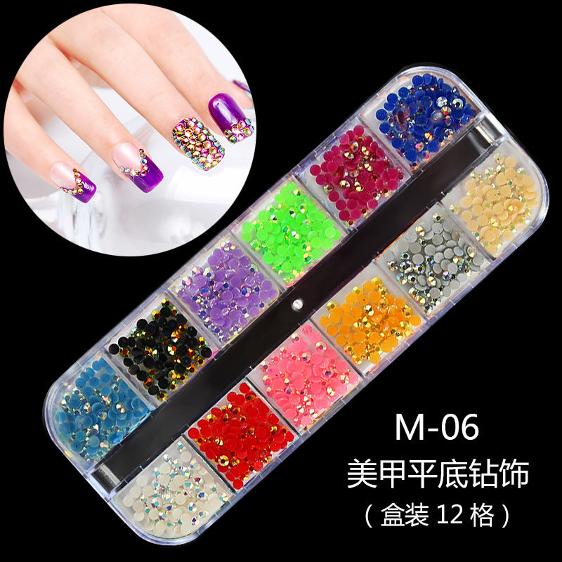 FDMC009 Hot Nail Sequins, Nail Gold and Silver Glitter, Heart Butterfly Patch Set