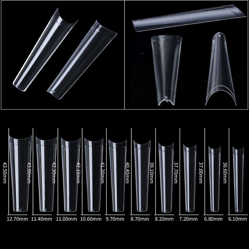 FTMC004 MAX long  French fake nails,  flawless nail tips, 504pcs/bag