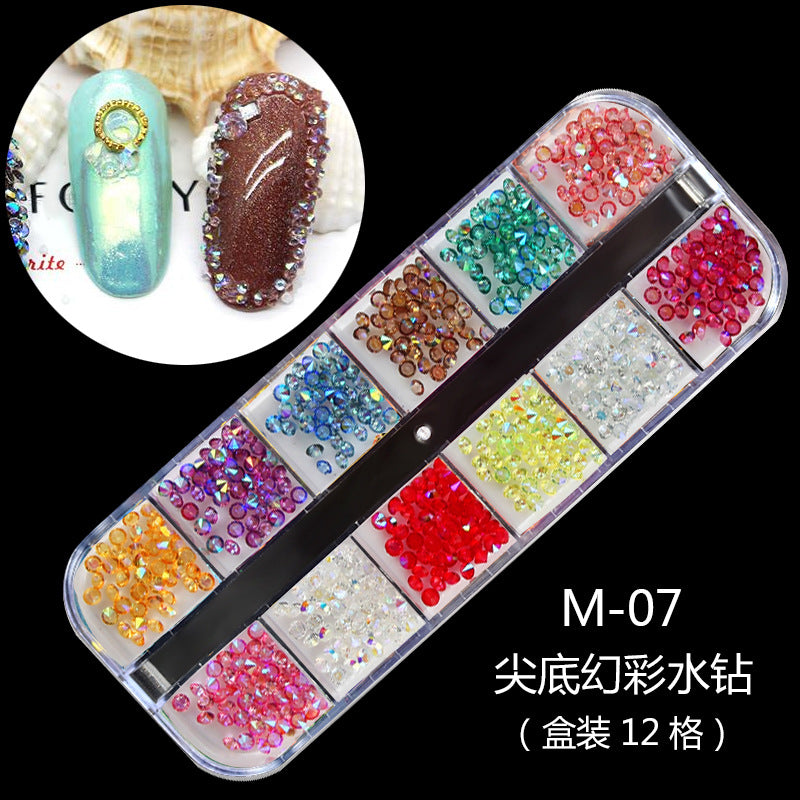 FDMC009 Hot Nail Sequins, Nail Gold and Silver Glitter, Heart Butterfly Patch Set