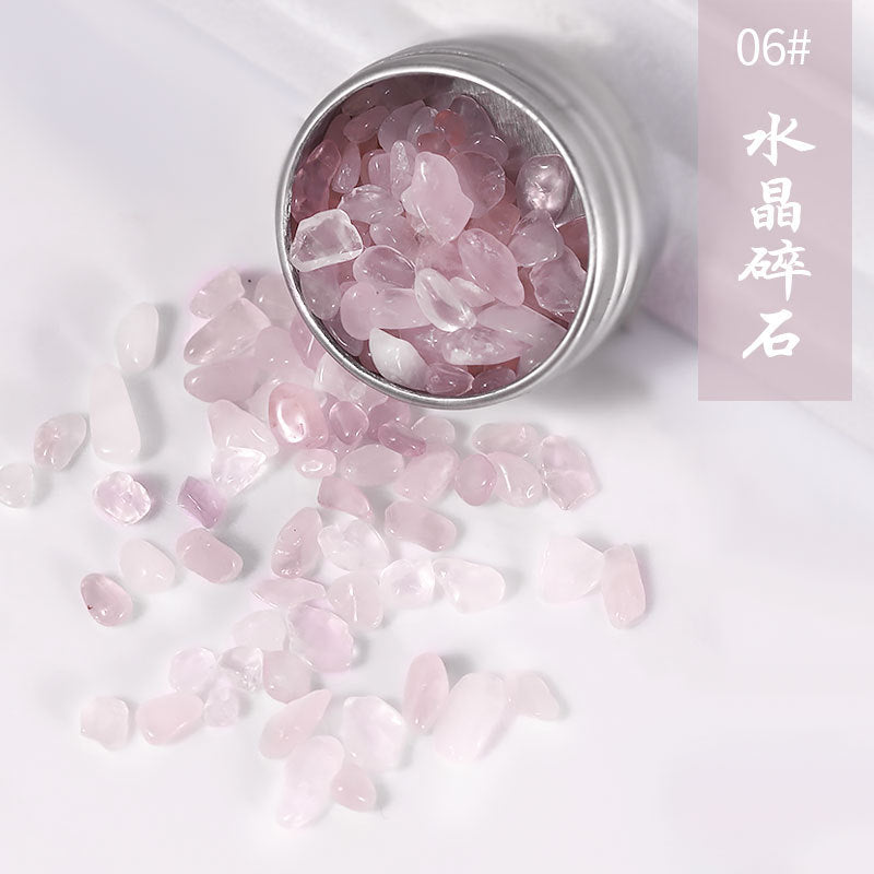 FDMC002 New Natural Nail Art Crystal Stone Jewelry, Strawberry Crystal White Crystal, Irregular Gravel Decoration