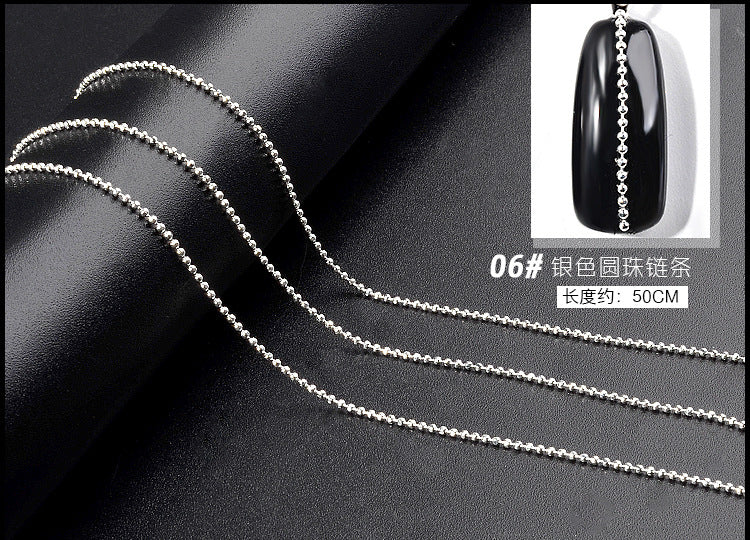 FDMD005 nail art chain, superfine zipper nail jewelry, nail art decoration chain, nail metal chain