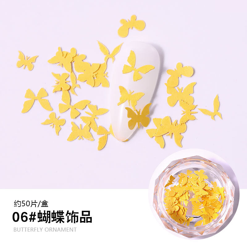 FDMC016 Hot selling nail wood pulp, pure handmade three-dimensional mini nail butterfly