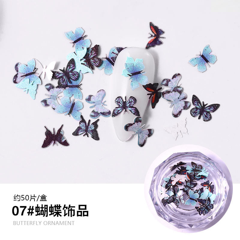 FDMC016 Hot selling nail wood pulp, pure handmade three-dimensional mini nail butterfly