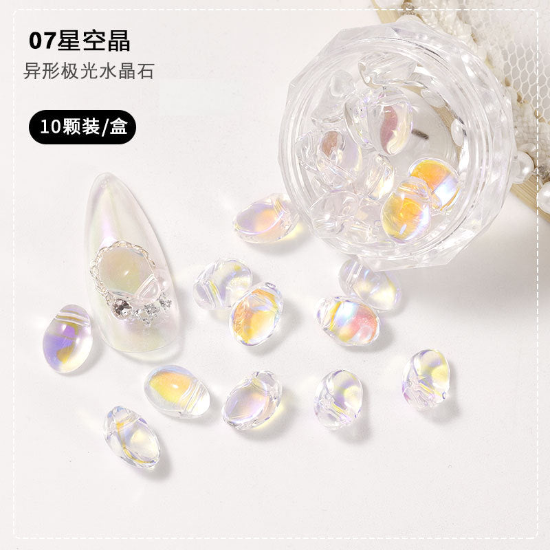 FDMC008 Symphony Crystal Stone, Three-dimensional Irregular Light Stone, Nail Sticker Set, Jewelry Mix