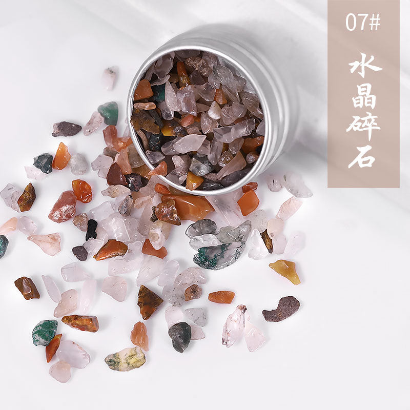 FDMC002 New Natural Nail Art Crystal Stone Jewelry, Strawberry Crystal White Crystal, Irregular Gravel Decoration