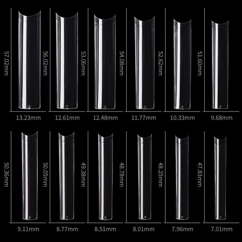 FTMC005 500pcs clear nail tops,, high camber, packed by bag