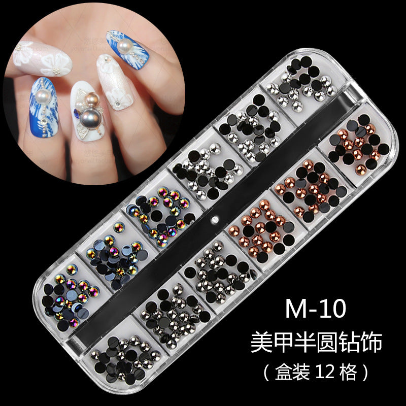 FDMC009 Hot Nail Sequins, Nail Gold and Silver Glitter, Heart Butterfly Patch Set