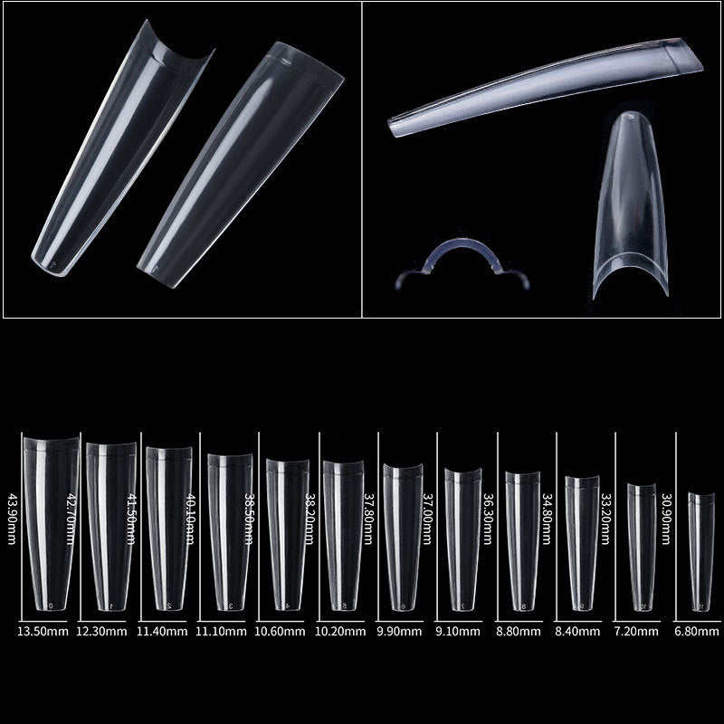 FTMC004 MAX long  French fake nails,  flawless nail tips, 504pcs/bag