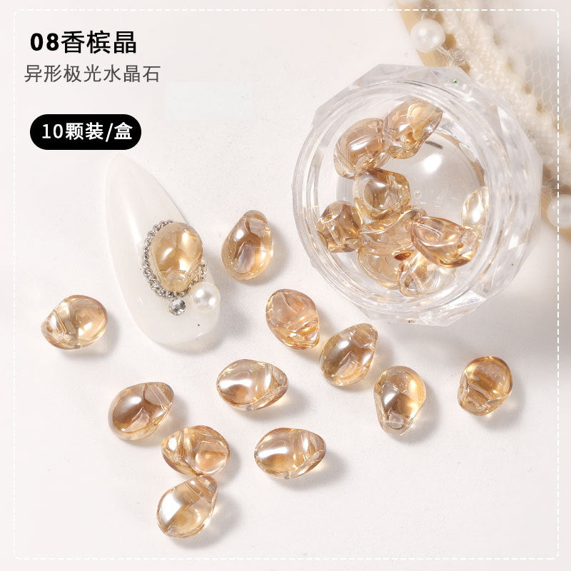 FDMC008 Symphony Crystal Stone, Three-dimensional Irregular Light Stone, Nail Sticker Set, Jewelry Mix