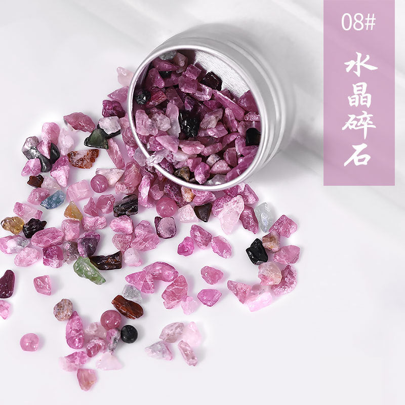 FDMC002 New Natural Nail Art Crystal Stone Jewelry, Strawberry Crystal White Crystal, Irregular Gravel Decoration