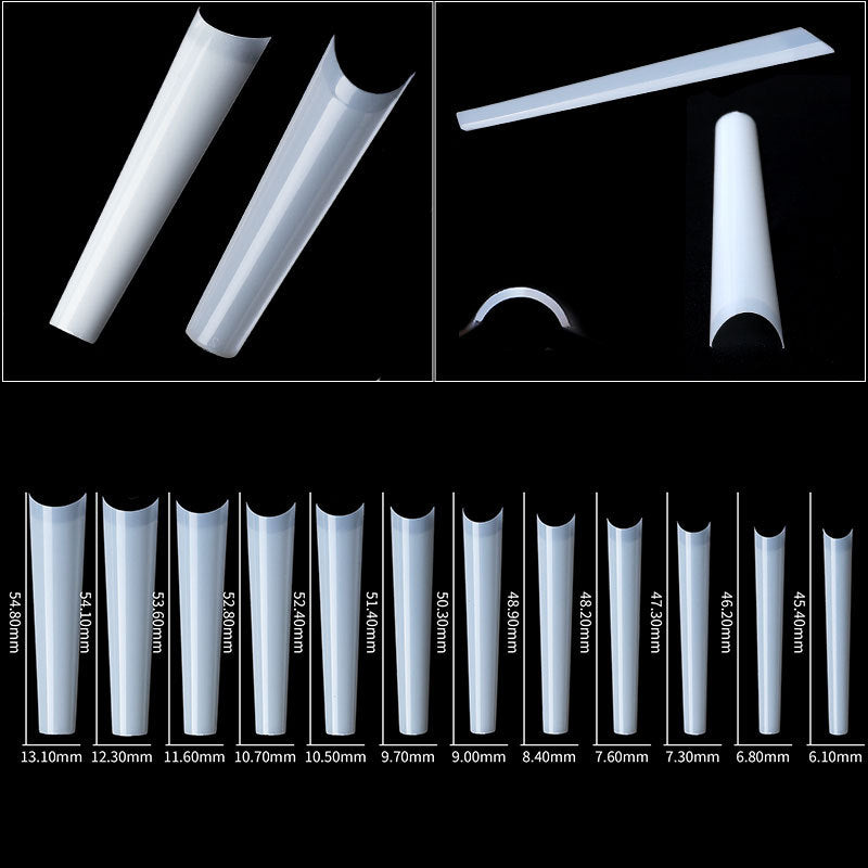 FTMC004 MAX long  French fake nails,  flawless nail tips, 504pcs/bag