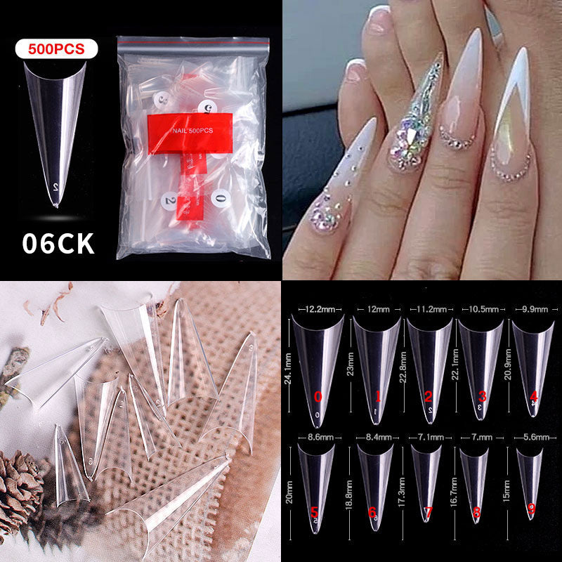 FTMC001 Manicure nails, French tip nails, full and half nails, ballet nails, fake nails